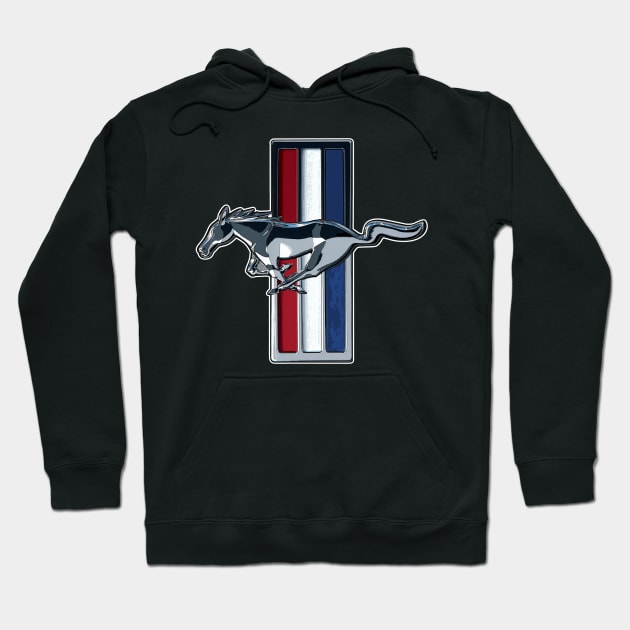 Mustang Full Color Logo - Emblem Hoodie by Wilcox PhotoArt